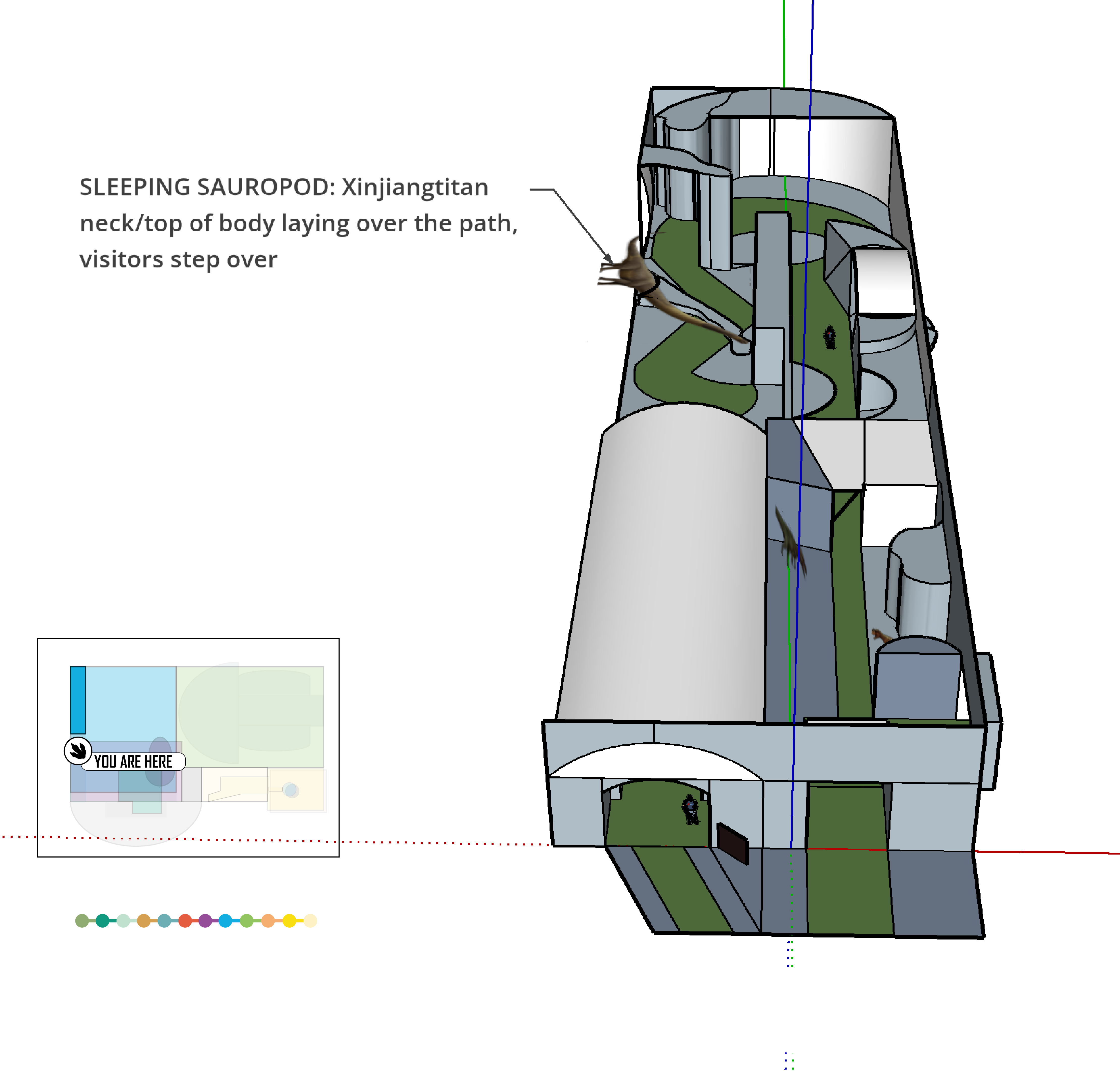 Jurassic forest labeled view